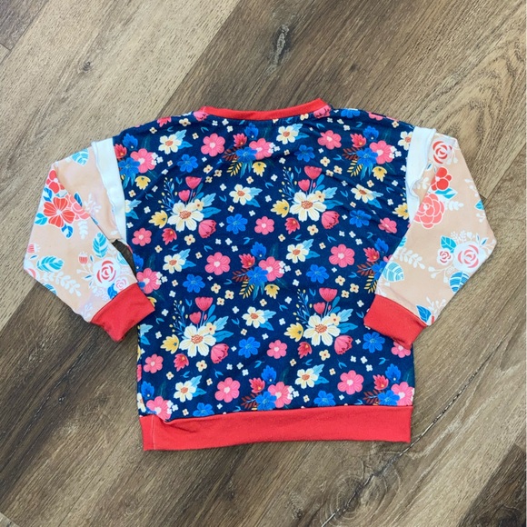 Penelope Plumm Floral Sweatshirt Top Shirt Multicolor Spring Bright 3T - Picture 7 of 11